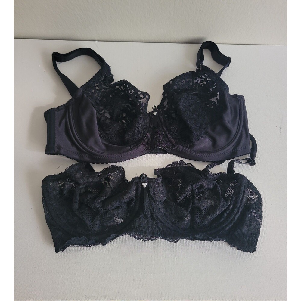 Wacoal Black Lace Bras Bundle of 2 Sz 32D